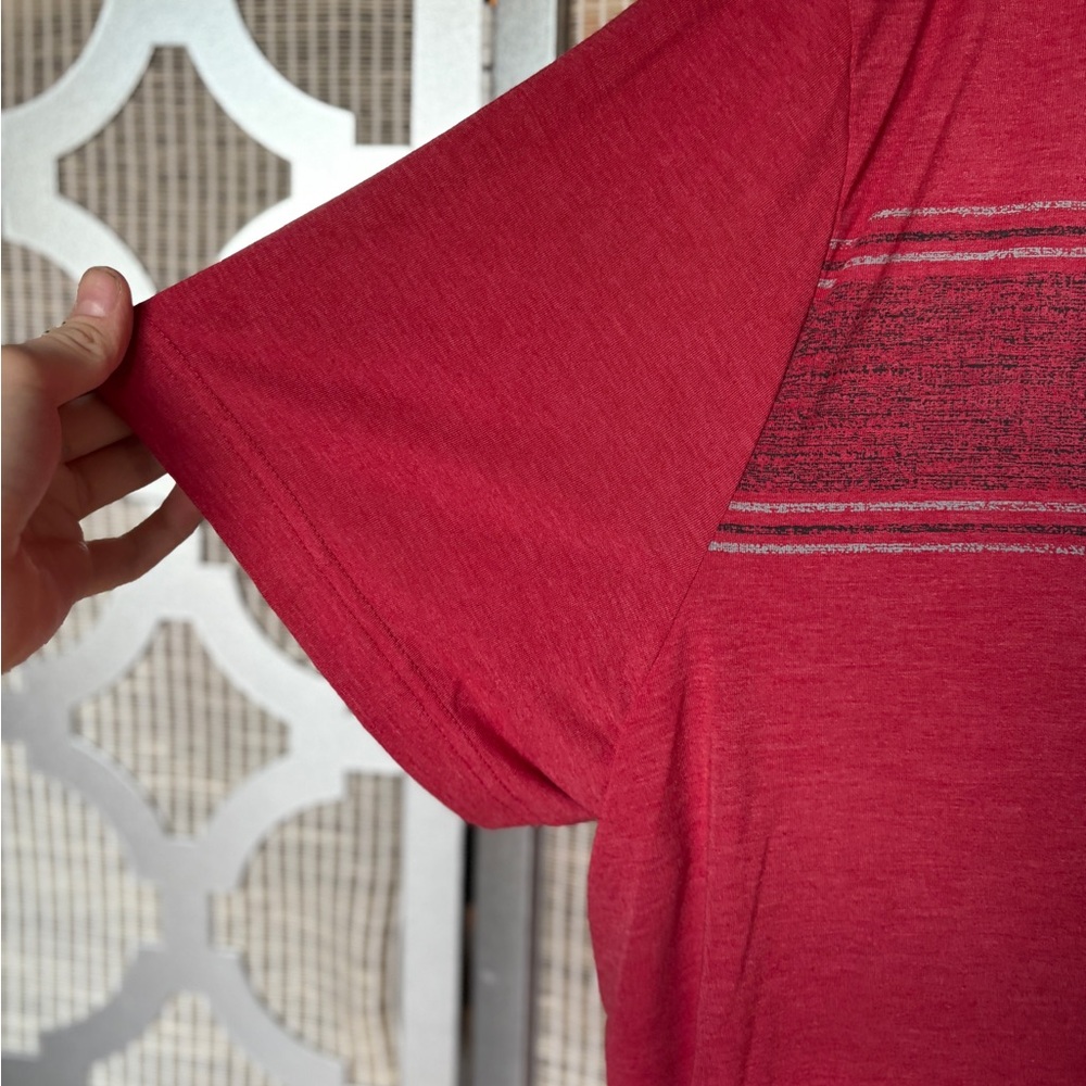 George Men's Casual Red Button Down Shirt - Picture 5 of 6
